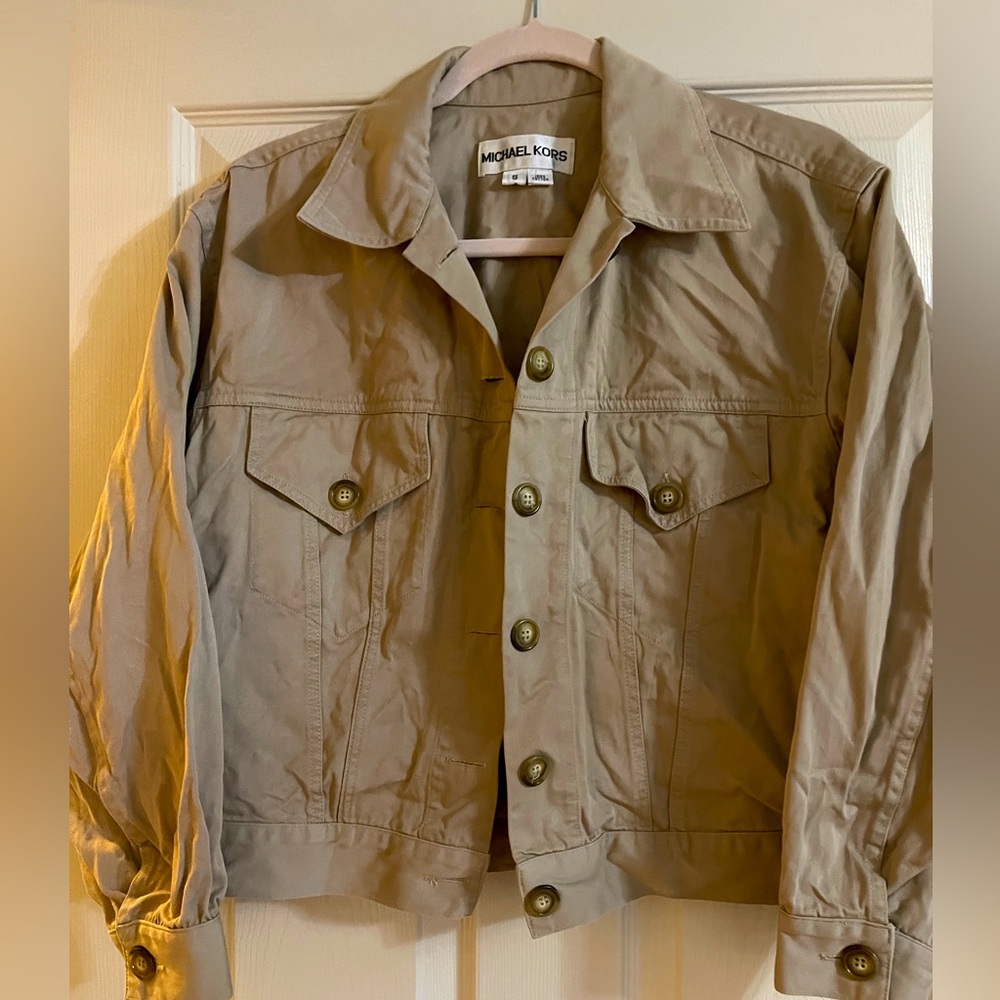 Michael Kors Rosewater Jacket Beige Size Small
